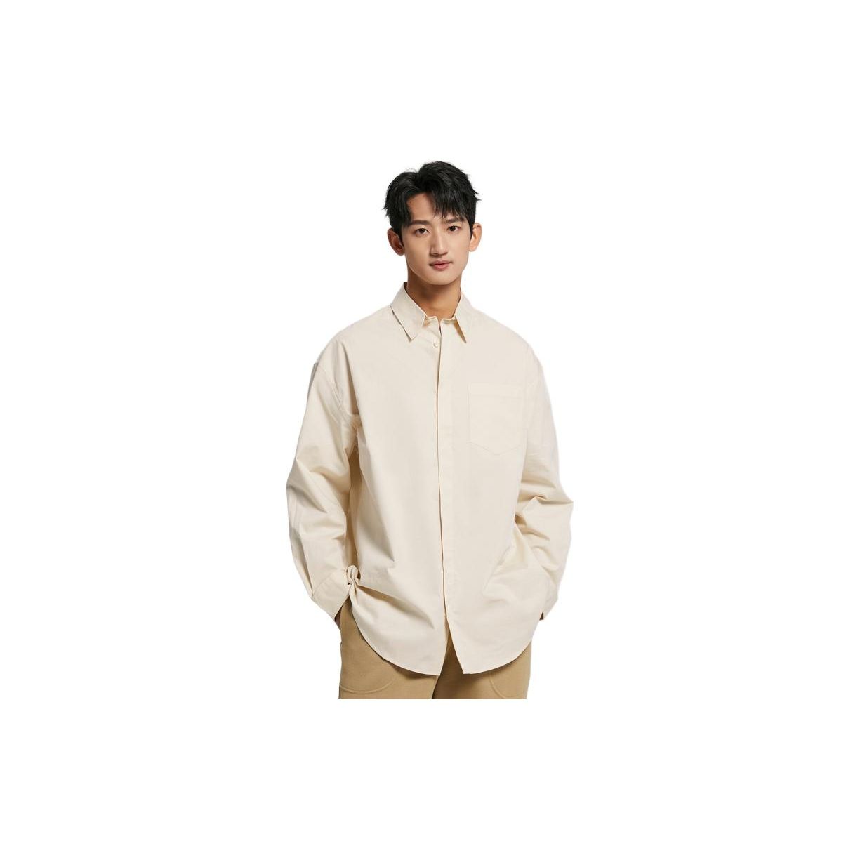 Calvin Klein Solid Color Loose Single-Breasted Long Sleeve Shirt Men Tops Off-White 40JM110-5G1 L
Calvin Klein Solid Color Loose Single-Breasted Long Sleeve Shirt Men Tops Off-White 40JM110-5G1 L