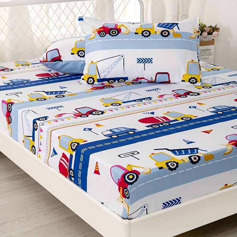 3Pcs Cartoon Engineering Car Pattern Fitted Sheet Set - Soft, Breathable, And Hypoallergenic Bedding Sheet Set Vibrant-Perfect 90x200cmx25
3Pcs Cartoon Engineering Car Pattern Fitted Sheet Set - Soft, Breathable, And Hypoallergenic Bedding Sheet Set Vibrant-Perfect 90x200cmx25