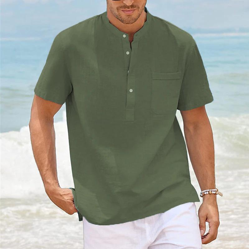 2024 Летняя мужская европейская рубашка кэжуал с коротким рукавом и воротником-стойкой XXL армия зеленый
2024 Летняя мужская европейская рубашка кэжуал с коротким рукавом и воротником-стойкой XXL армия зеленый
