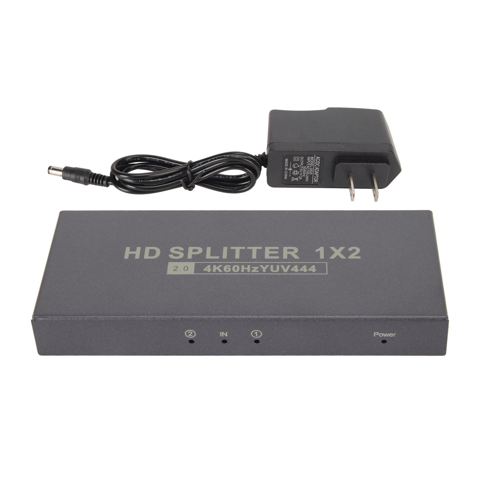 1x2 HD Multimedia Interface Splitter 4K 60Hz 18G HDCP2.2 RGB444 1 in 2 Out HD Multimedia Interface US Plug
1x2 HD Multimedia Interface Splitter 4K 60Hz 18G HDCP2.2 RGB444 1 in 2 Out HD Multimedia Interface US Plug