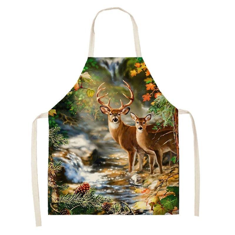 Natural Landscape Elk Pattern Apron Adult Sleeveless Kitchen Cleaning Home Chef Baking Waist Bib 47x38cm
Natural Landscape Elk Pattern Apron Adult Sleeveless Kitchen Cleaning Home Chef Baking Waist Bib 47x38cm