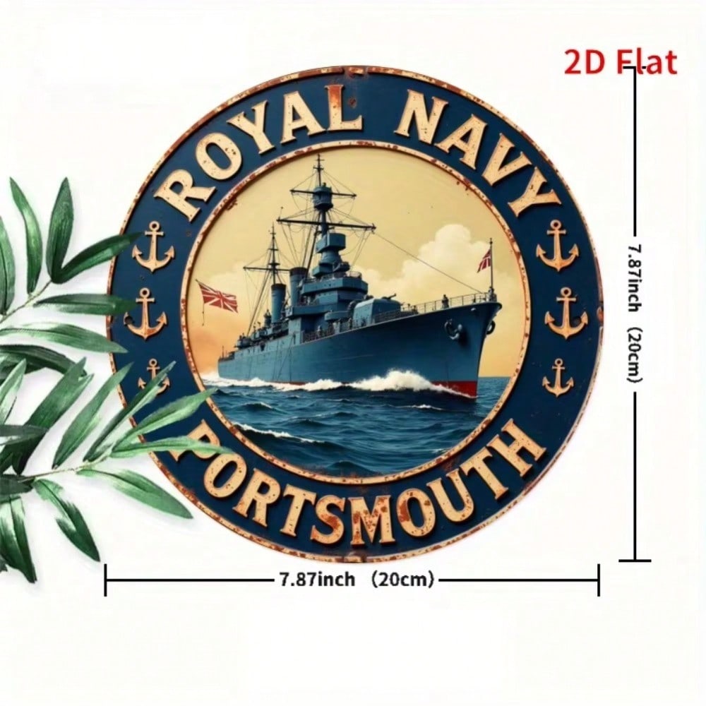 Portsmouth Royal Navy Base Badge Metal Sign 7.8x7.8 Inch Home Garage Decor TYA23747-20X20CM різнокольоровий
Portsmouth Royal Navy Base Badge Metal Sign 7.8x7.8 Inch Home Garage Decor TYA23747-20X20CM різнокольоровий