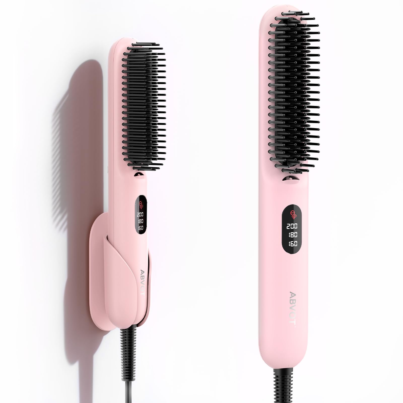 of circular surface dense comb ABVOT Hair Iron Straight Brush with Storage Temperature Heat Emits 10 Million Negative Brush Portable Mini Straight рожевий
of circular surface dense comb ABVOT Hair Iron Straight Brush with Storage Temperature Heat Emits 10 Million Negative Brush Portable Mini Straight рожевий