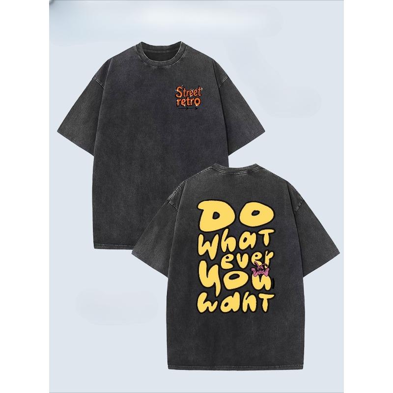Men s Vintage Distressed Heavyweight Washed T-Shirt - Retro DO WHAT YOU WANT Graphic Streetwear Tee, Soft Breathable Fabric, Loose Fit Casual Shirt 5XL
Men s Vintage Distressed Heavyweight Washed T-Shirt - Retro DO WHAT YOU WANT Graphic Streetwear Tee, Soft Breathable Fabric, Loose Fit Casual Shirt 5XL
