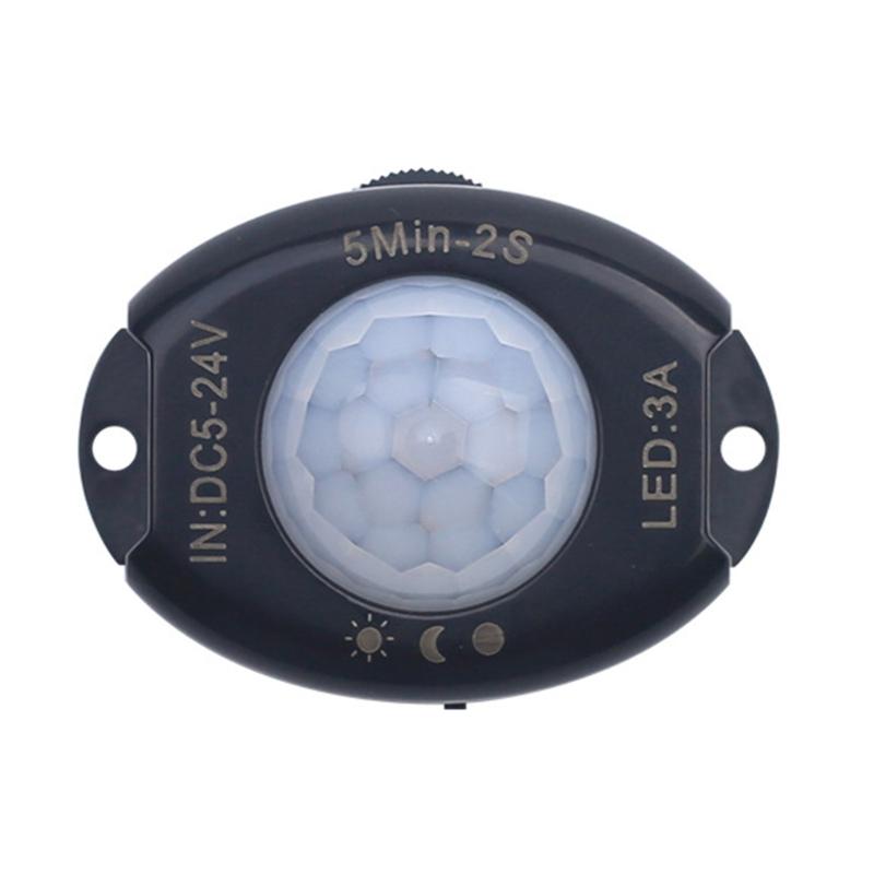 Простий блок виявлення людини з отвором 21 мм, що має регульовану затримку від 2 секунд до 5 метрів, перемикачі керування освітленням, виявлення руху чорний
Простий блок виявлення людини з отвором 21 мм, що має регульовану затримку від 2 секунд до 5 метрів, перемикачі керування освітленням, виявлення руху чорний