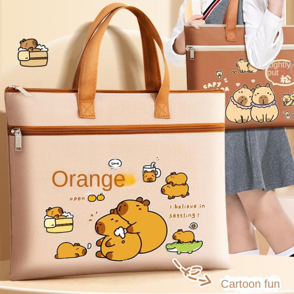 Большая вместительная школьная сумка Capybara Tote, портативная сумка для файлов формата А4 с мультяшным рисунком, учебные принадлежности коричневый
Большая вместительная школьная сумка Capybara Tote, портативная сумка для файлов формата А4 с мультяшным рисунком, учебные принадлежности коричневый