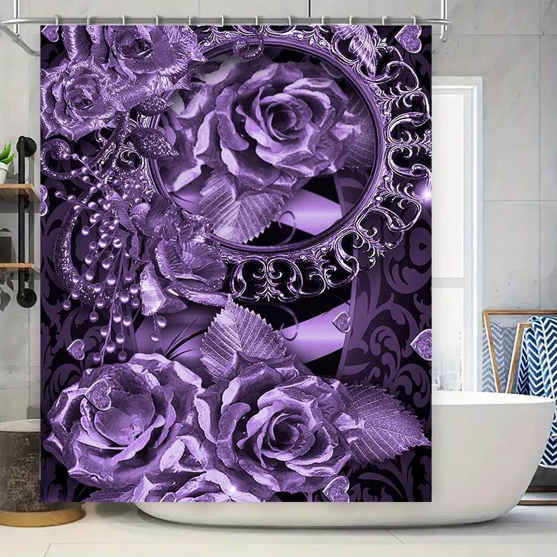 Luxurious Purple Floral Shower Curtain Set Gothic Victorian Decorative Bath Tissue Holder Waterproof Fabric With Ring For Bathro W60H190(CM)-1 Pcs
Luxurious Purple Floral Shower Curtain Set Gothic Victorian Decorative Bath Tissue Holder Waterproof Fabric With Ring For Bathro W60H190(CM)-1 Pcs