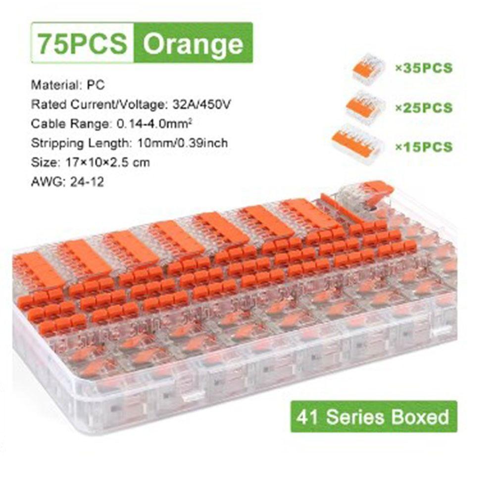 75Pcs /Box 2 Port 3 Port 5 Port Electric Cable Clamp Lamp Distribution Connector помаранчевий
75Pcs /Box 2 Port 3 Port 5 Port Electric Cable Clamp Lamp Distribution Connector помаранчевий