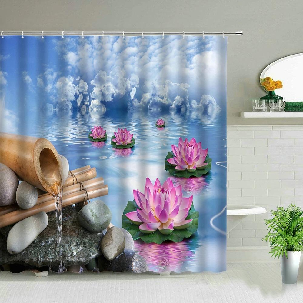 Zen Green Bamboo Buddha Shower Curtains Water Candle Stone Lotus Plant Garden Scenery 3D Home Decor Cloth Hooks Bathroom Curtain W60H190(CM)-1 Pcs
Zen Green Bamboo Buddha Shower Curtains Water Candle Stone Lotus Plant Garden Scenery 3D Home Decor Cloth Hooks Bathroom Curtain W60H190(CM)-1 Pcs