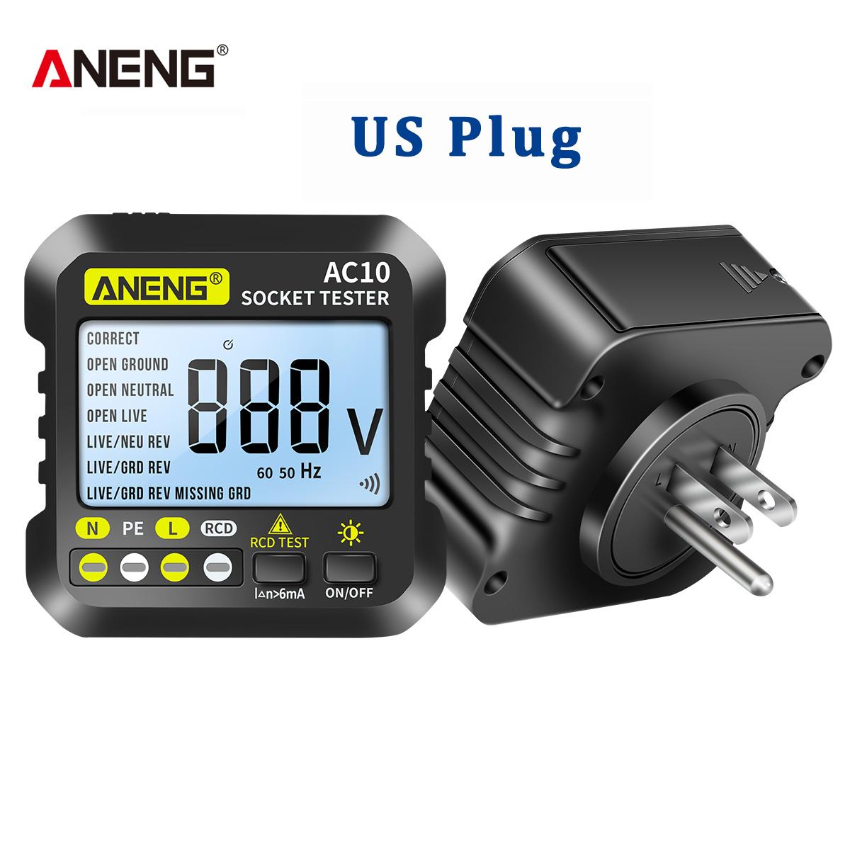 Тестер розетки AC10 Детектор вилки нульової лінії Перевірка полярності розетки Фаза Детектор розетки US/eu Мультиметр Цифровий тестер US Plug
Тестер розетки AC10 Детектор вилки нульової лінії Перевірка полярності розетки Фаза Детектор розетки US/eu Мультиметр Цифровий тестер US Plug