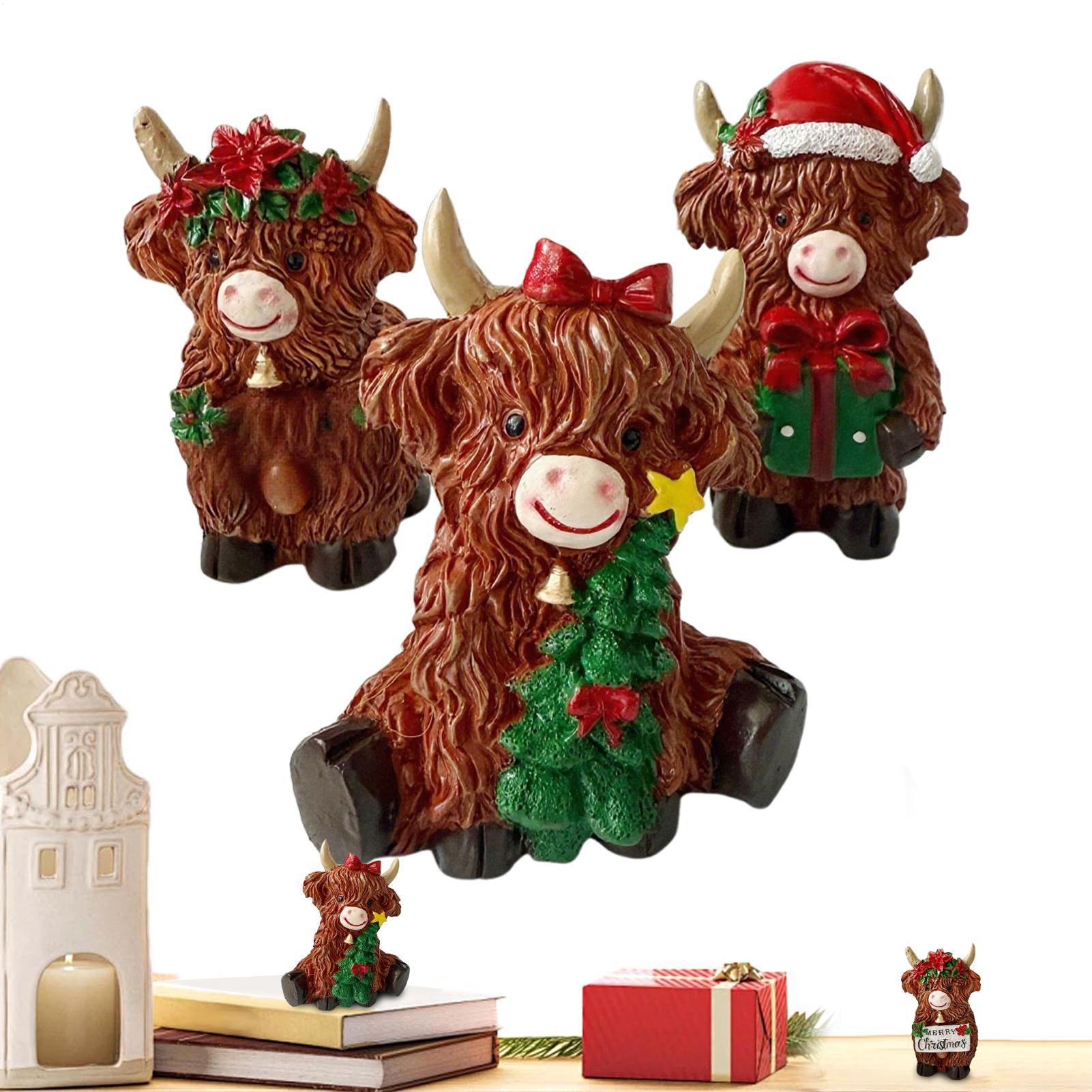 Christmas Cow Figurines Christmas Highland Cattle Statue Resin Sculpture Decorations Cute Small Resin Statue for Christmas China Mainland
Christmas Cow Figurines Christmas Highland Cattle Statue Resin Sculpture Decorations Cute Small Resin Statue for Christmas China Mainland