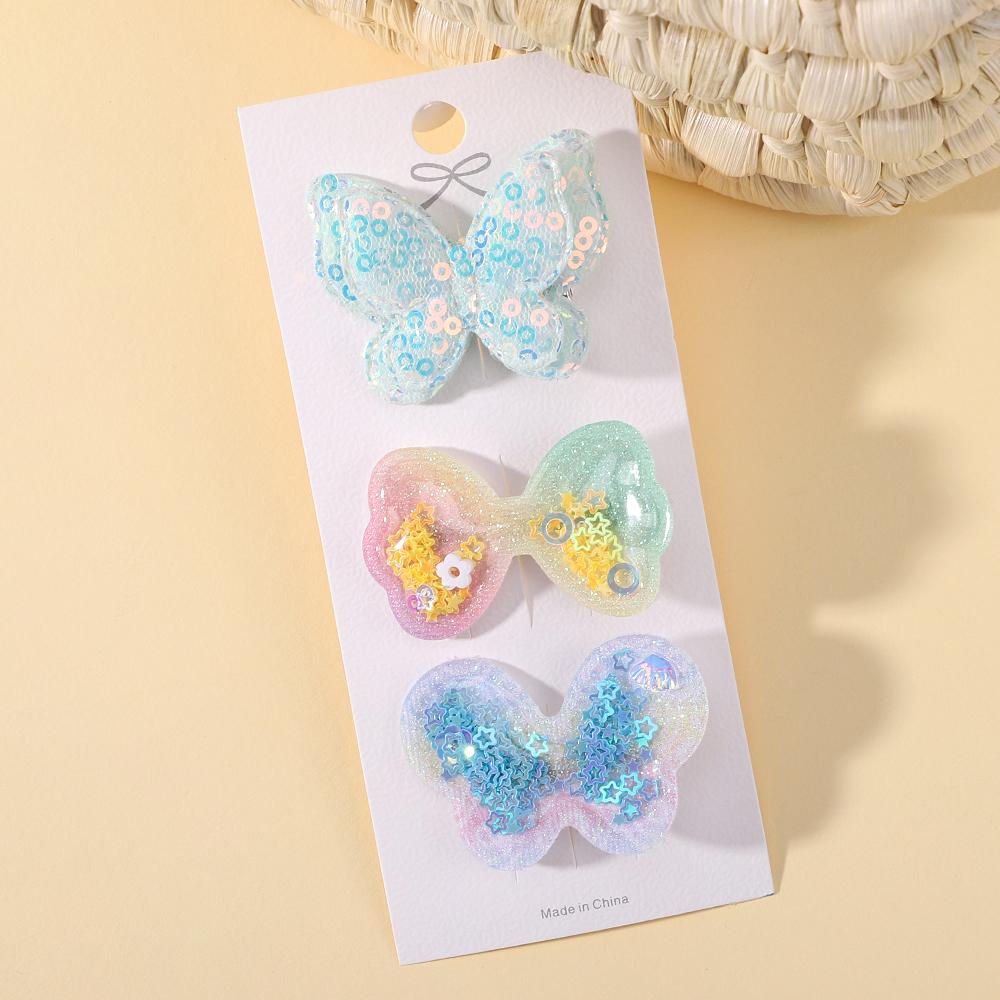 Набор из 3 шт. детских бантов с пайетками и зажимов BB для девочек, заколки для волос в виде звезды и бабочки, ручной работы, боковые заколки для челки, аксессуары для волос
Набор из 3 шт. детских бантов с пайетками и зажимов BB для девочек, заколки для волос в виде звезды и бабочки, ручной работы, боковые заколки для челки, аксессуары для волос