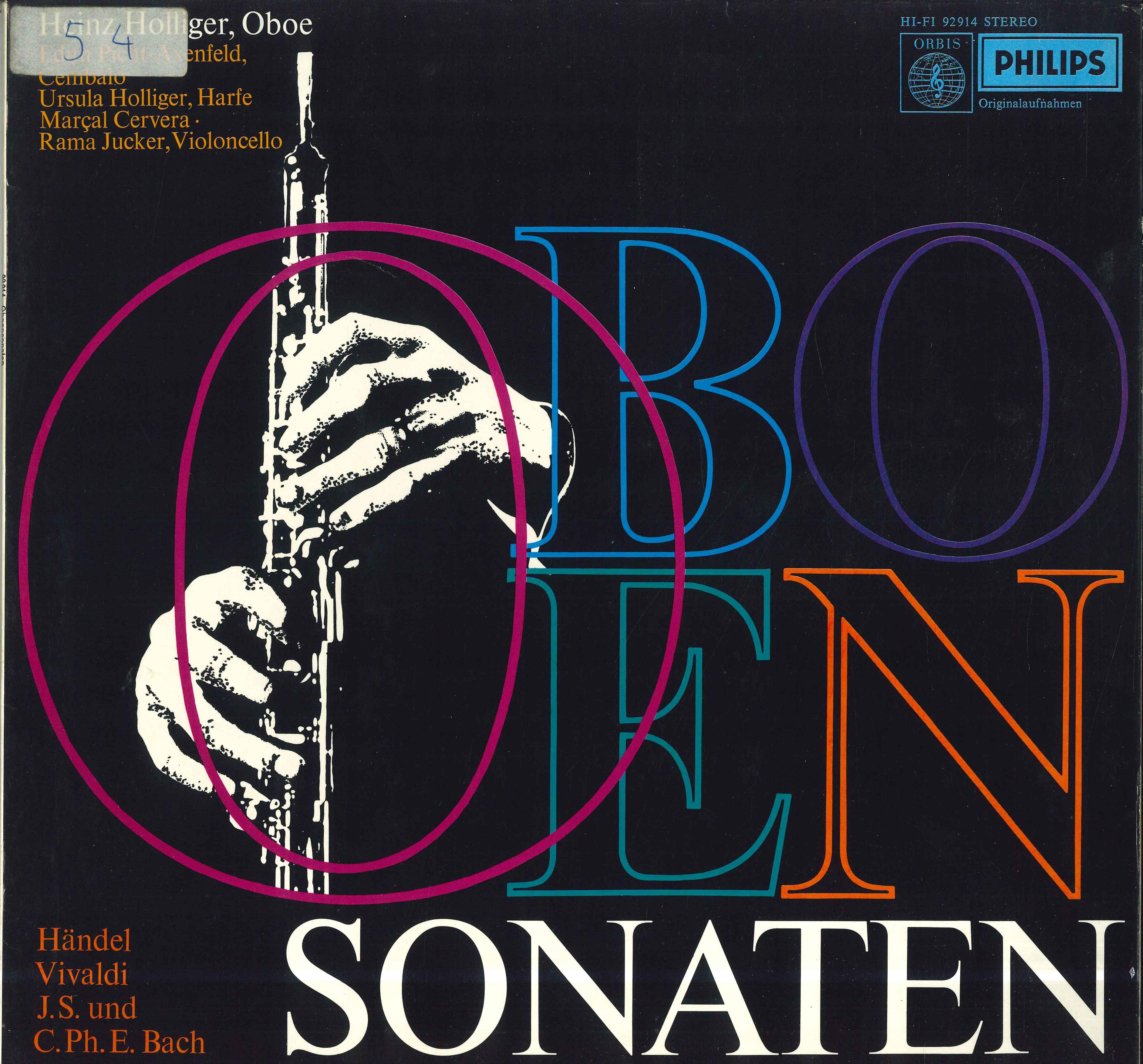 LP Record HEINZ HOLLIGER EDITH PICHT AXENFEL Oboesonaten Handel Vivaldi J S 92914 ORBIS Germany Classical Used
LP Record HEINZ HOLLIGER EDITH PICHT AXENFEL Oboesonaten Handel Vivaldi J S 92914 ORBIS Germany Classical Used