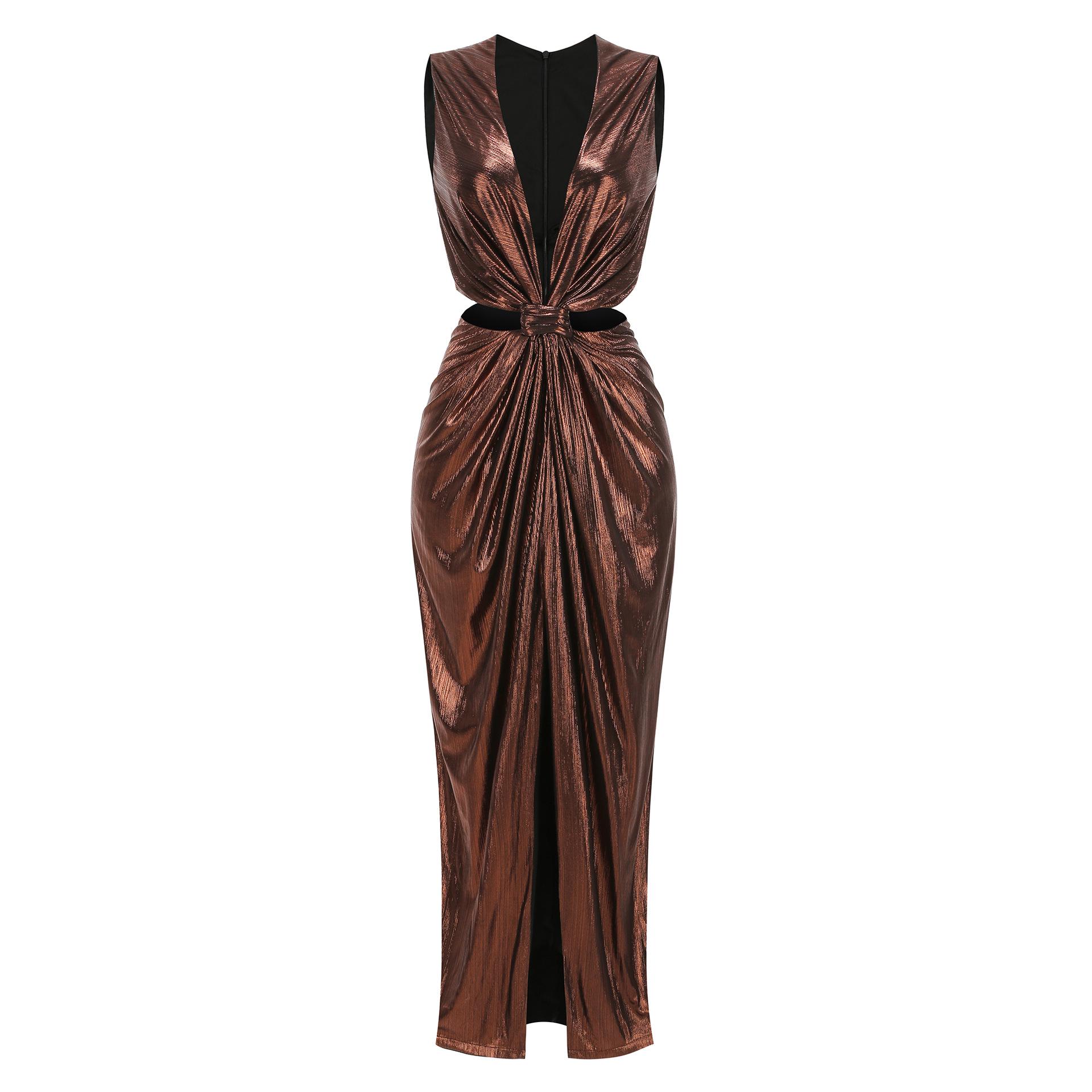 Celebrity-Inspired Shiny Pleated Evening Party Dress Small кофейный
Celebrity-Inspired Shiny Pleated Evening Party Dress Small кофейный