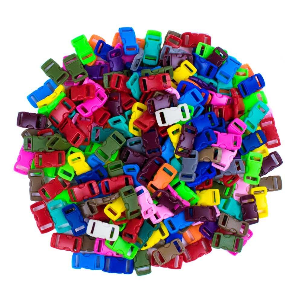 Craft County 100 or 200 pcs Molded Side Release Plastic Buckles Mix 200 Solid Mix 200 pcs Clear 9.5mm (3/8 ) (Solid pcs) -
Craft County 100 or 200 pcs Molded Side Release Plastic Buckles Mix 200 Solid Mix 200 pcs Clear 9.5mm (3/8 ) (Solid pcs) -