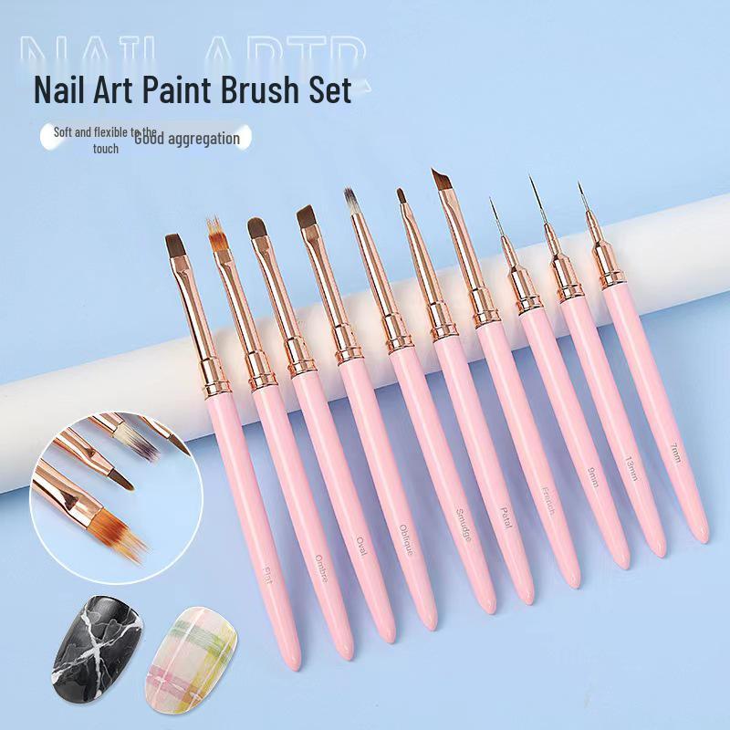 Japanese Nail Art Brush Set: Flat & Round Heads for Extension, Gel Application, Line Drawing & Petal Design
Japanese Nail Art Brush Set: Flat & Round Heads for Extension, Gel Application, Line Drawing & Petal Design