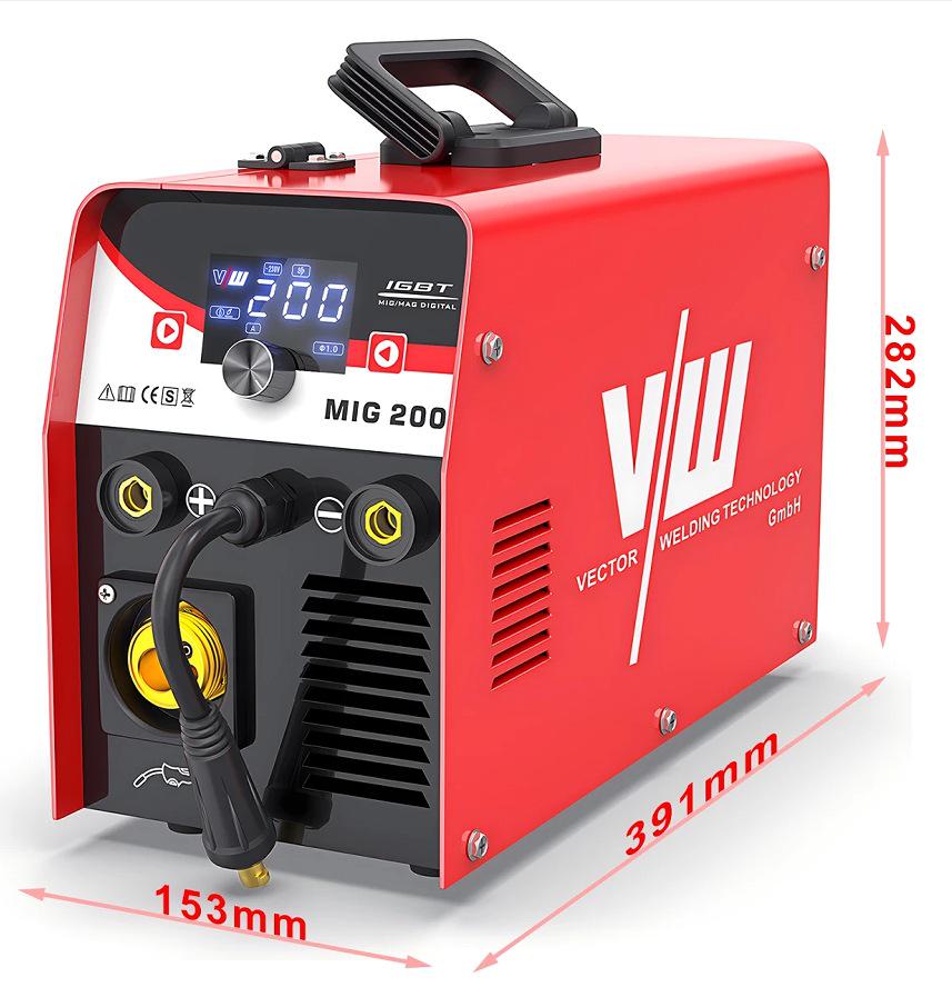 VECTOR MIG200 Multi-Process Welder: Gas Shielded, TIG & Stick - Household & Industrial Grade
VECTOR MIG200 Multi-Process Welder: Gas Shielded, TIG & Stick - Household & Industrial Grade