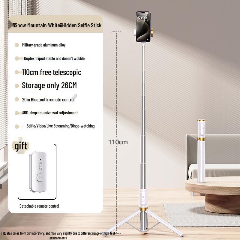 Telescopic Anti-Shake Selfie Stick & Tripod for Live Streaming and Photography
Telescopic Anti-Shake Selfie Stick & Tripod for Live Streaming and Photography
