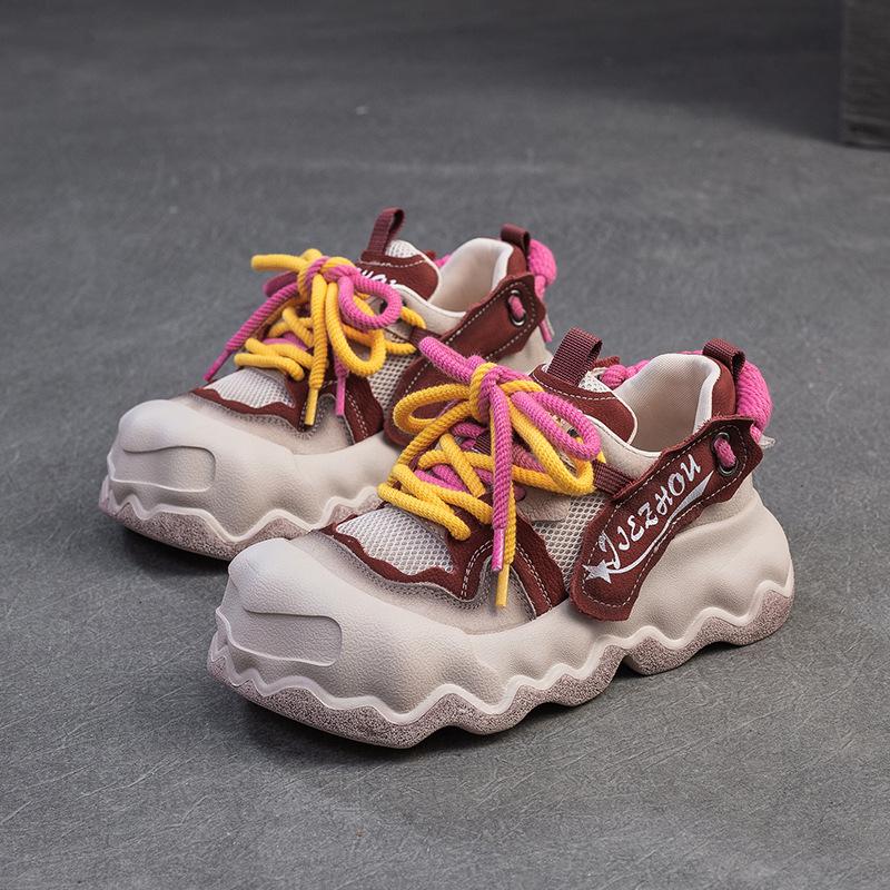 Fashion Summer Breathable Air Mesh Shoes Mixed Colors Genuine Leather Thick Bottom Height Increasing Wide Head Casual Sneakers 40
Fashion Summer Breathable Air Mesh Shoes Mixed Colors Genuine Leather Thick Bottom Height Increasing Wide Head Casual Sneakers 40