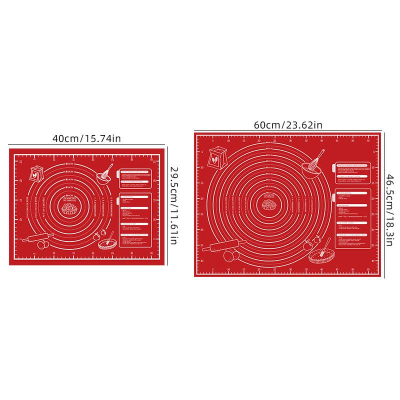 Антипригарный коврик для выпечки для кондитерских изделий, раскатывания теста и замешивания - Идеально подходит для печенья и пирогов - Кухонный инструмент со шкалой для праздничной выпечки 60*45cm красный
Антипригарный коврик для выпечки для кондитерских изделий, раскатывания теста и замешивания - Идеально подходит для печенья и пирогов - Кухонный инструмент со шкалой для праздничной выпечки 60*45cm красный