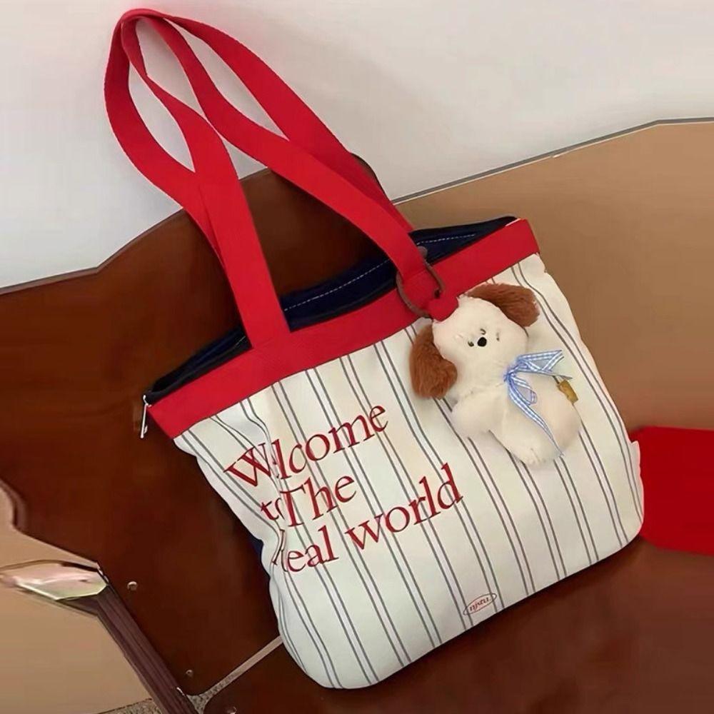 Large Capacity Canvas Shoulder Bag Letter Handbag Fashion Stripe Tote Bag Ladies красный
Large Capacity Canvas Shoulder Bag Letter Handbag Fashion Stripe Tote Bag Ladies красный
