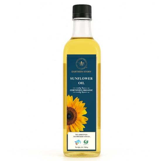 Earthen Story Cold Pressed Sunflower Oil 1L – Certified Organic & Unrefined | Chemical-Free Cooking Oil | High in Antioxidants 1L
Earthen Story Cold Pressed Sunflower Oil 1L – Certified Organic & Unrefined | Chemical-Free Cooking Oil | High in Antioxidants 1L