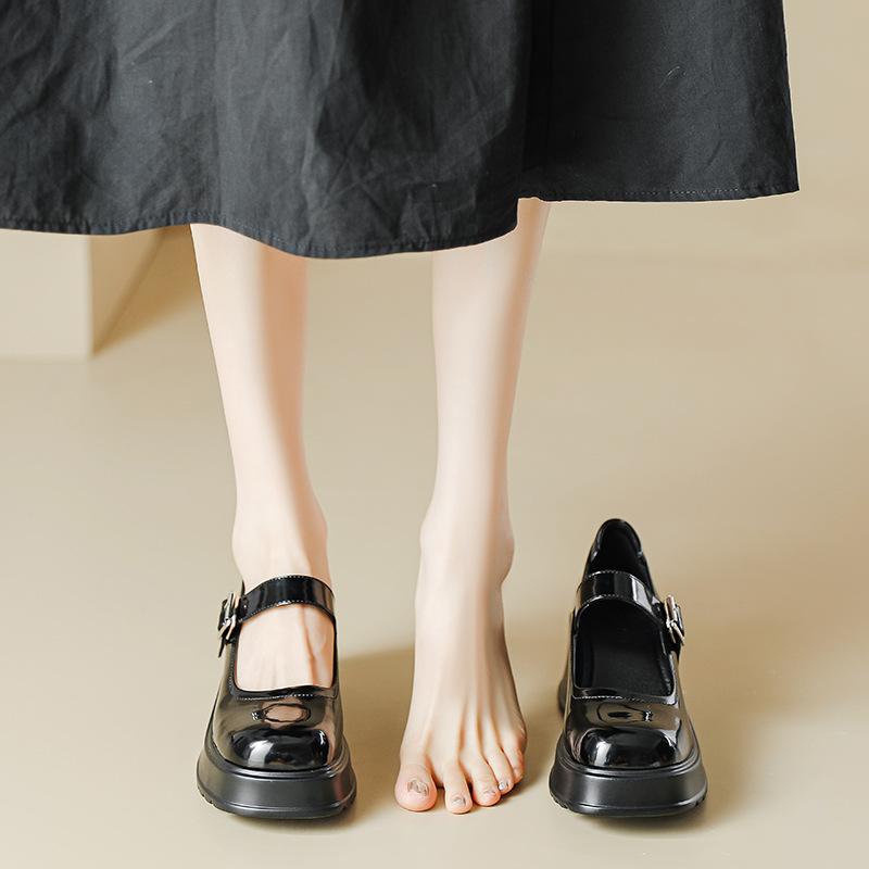 Sweet and Cool Style Mary Zhen Shoes for Women New Thick Heels for Girls Single Shoes Retro Versatile Thick Sole Leather Shoes 40
Sweet and Cool Style Mary Zhen Shoes for Women New Thick Heels for Girls Single Shoes Retro Versatile Thick Sole Leather Shoes 40