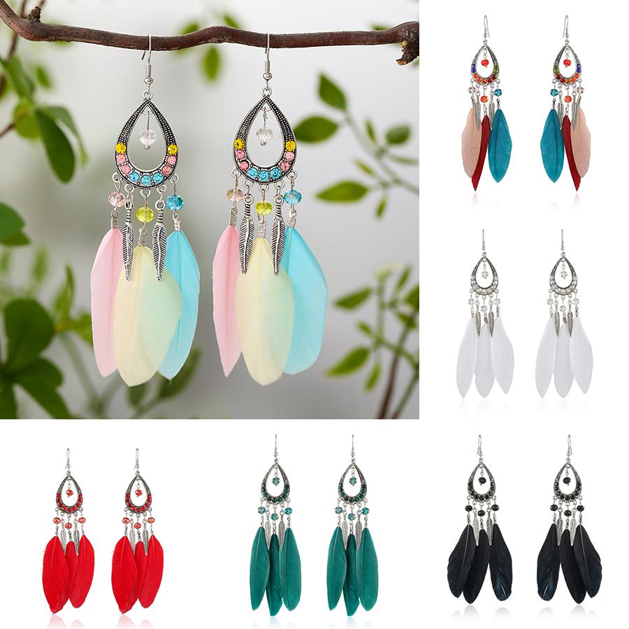 Bohemian Women Handmade Earrings For Female Colorful Long Feather Crystal Drop Tassel Dangle Earring Ladies Boho Jewelry Gift
Bohemian Women Handmade Earrings For Female Colorful Long Feather Crystal Drop Tassel Dangle Earring Ladies Boho Jewelry Gift