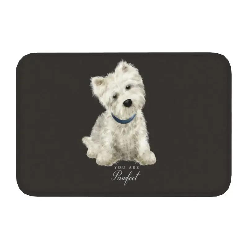 Cute West Highland White Terrier Dog Front Door Mat Anti-Slip Outdoor Absorbent Westie Puppy Doormat Garden Entrance Rug Carpe 40cmx60cm
Cute West Highland White Terrier Dog Front Door Mat Anti-Slip Outdoor Absorbent Westie Puppy Doormat Garden Entrance Rug Carpe 40cmx60cm