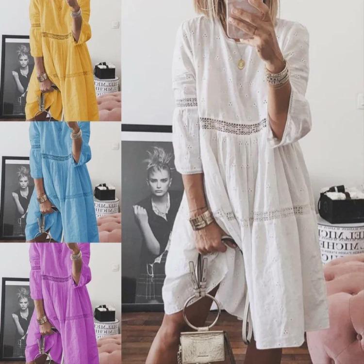 2023 Maxi Dress Women Lace Embroidered 3 4 Sleeve Elegant Fashion S світло-синій колір
2023 Maxi Dress Women Lace Embroidered 3 4 Sleeve Elegant Fashion S світло-синій колір