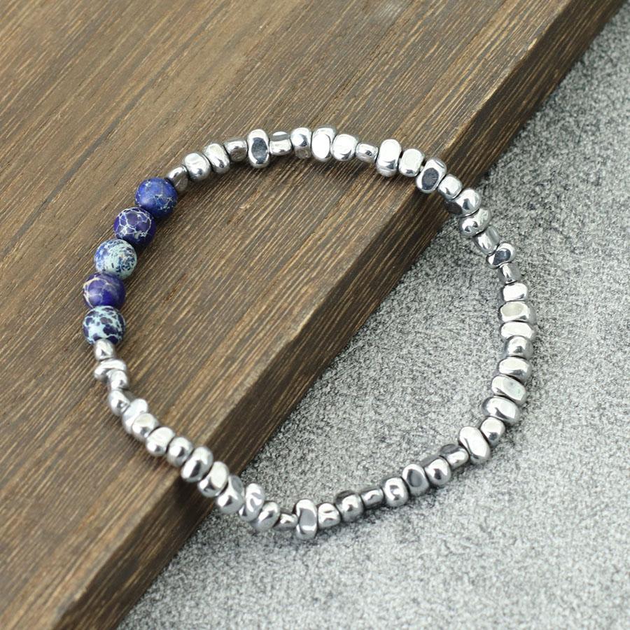 New Beaded Bracelet For Men Irregular Hematite Stone Chakra Braslet Homme Hand Leisure Pulseira Gemstone Stretch Braclet
New Beaded Bracelet For Men Irregular Hematite Stone Chakra Braslet Homme Hand Leisure Pulseira Gemstone Stretch Braclet