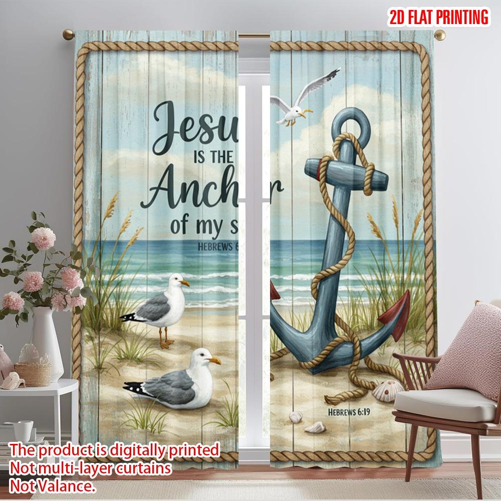 2pcs 2D flat printing Curtains Jesus Anchor Soul Hebrews 100% Polyester Fabric Without Electricity Family Party for Indoor 52.50×116.00 CM 2pcs
2pcs 2D flat printing Curtains Jesus Anchor Soul Hebrews 100% Polyester Fabric Without Electricity Family Party for Indoor 52.50×116.00 CM 2pcs