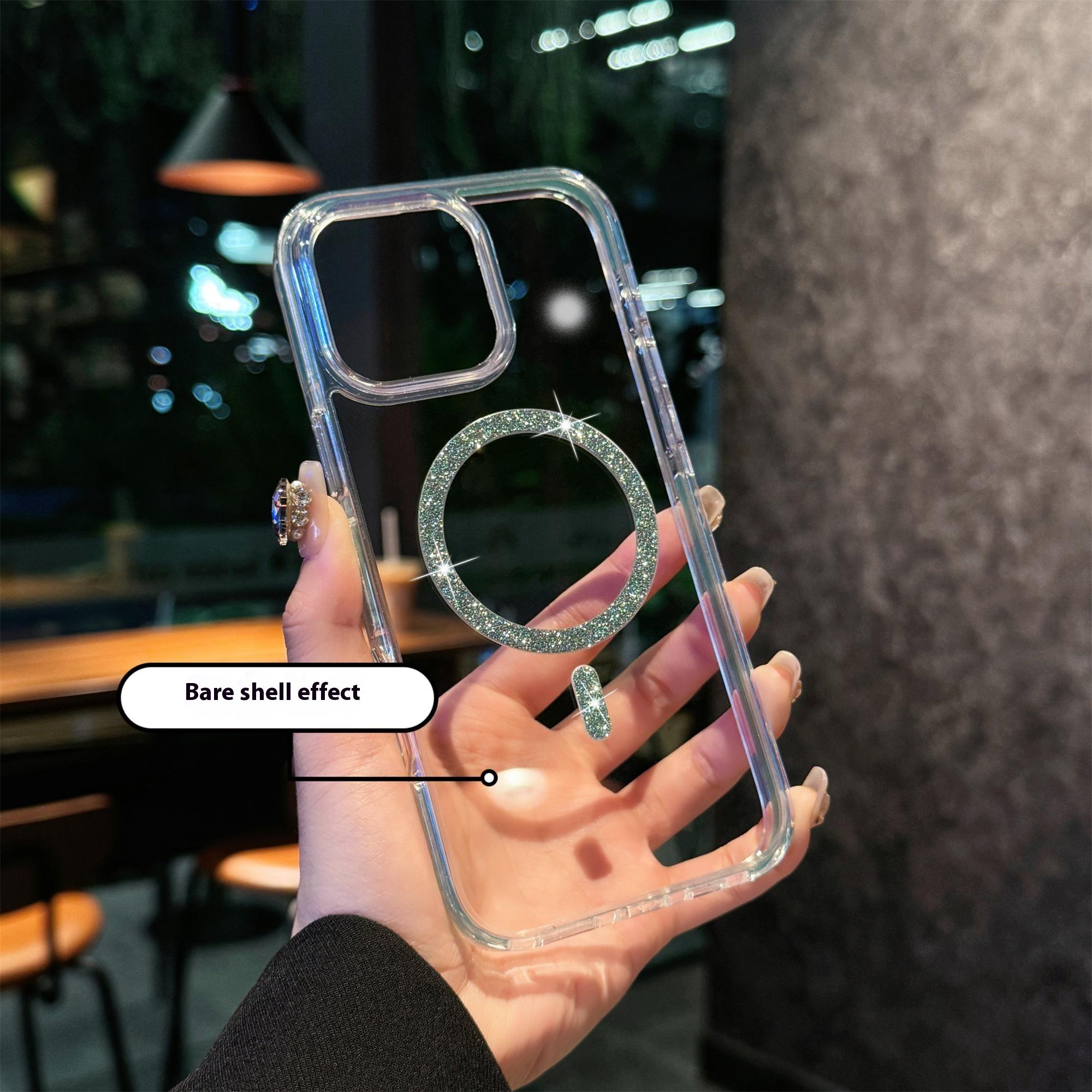For iPhone 16 Pro Max Case Compatible with MagSafe Glitter Ring TPU+Acrylic Clear Phone Cover Airbag Protection Black
For iPhone 16 Pro Max Case Compatible with MagSafe Glitter Ring TPU+Acrylic Clear Phone Cover Airbag Protection Black