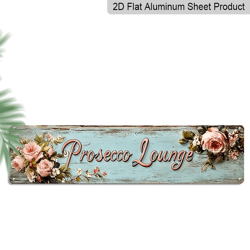 2D Flat, Vintage Prosecco Lounge Metal Wall Sign - 4.0X16.0 Inch, Floral and Wine Design, alumium Decorative Sign for Home, Kitchen, Bathroom, Porch 40cm x 10cm
2D Flat, Vintage Prosecco Lounge Metal Wall Sign - 4.0X16.0 Inch, Floral and Wine Design, alumium Decorative Sign for Home, Kitchen, Bathroom, Porch 40cm x 10cm