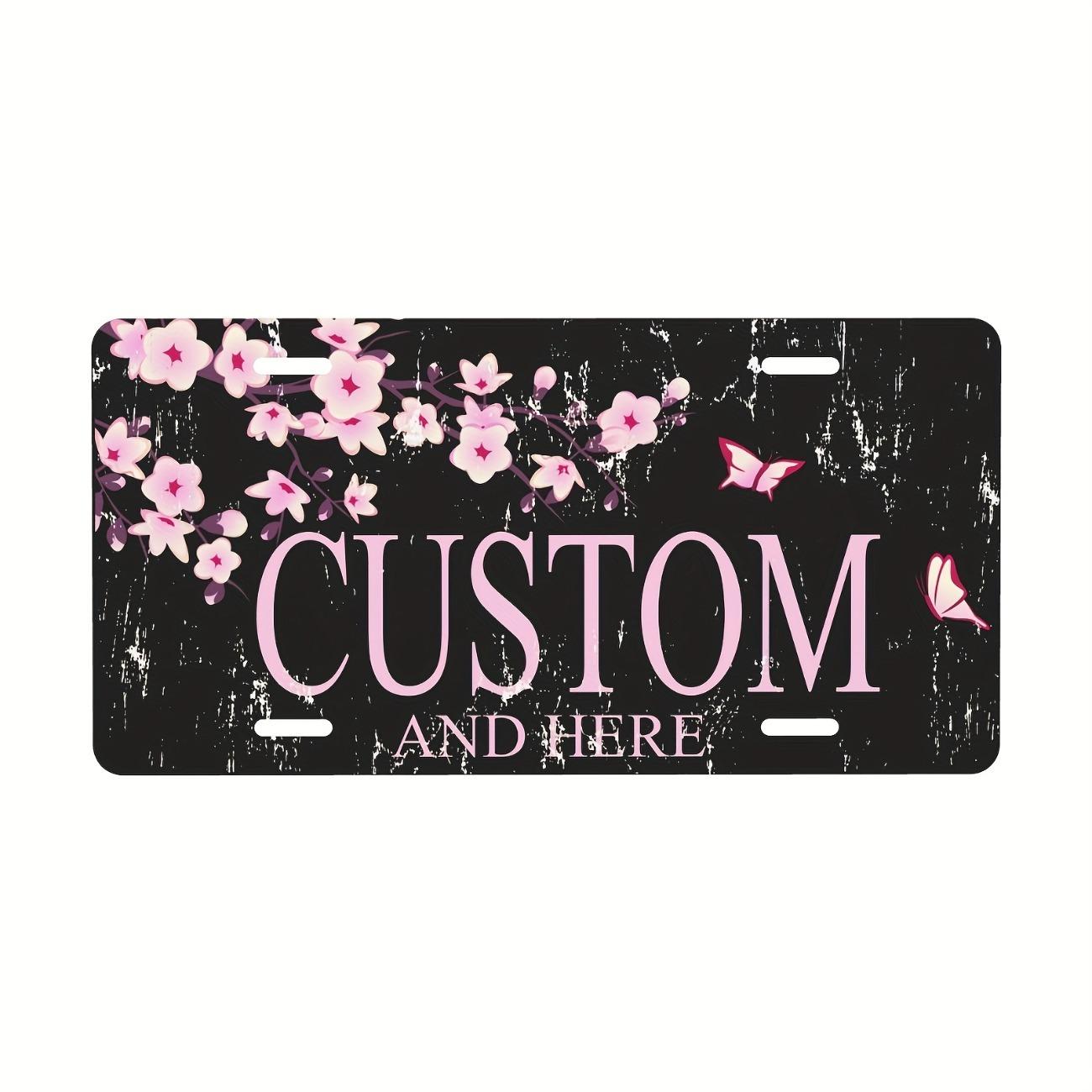 1pc Custom Aluminum License Plate Personalized Text Cherry Blossom Butterfly Design Home Garage Wall Decor чорний
1pc Custom Aluminum License Plate Personalized Text Cherry Blossom Butterfly Design Home Garage Wall Decor чорний