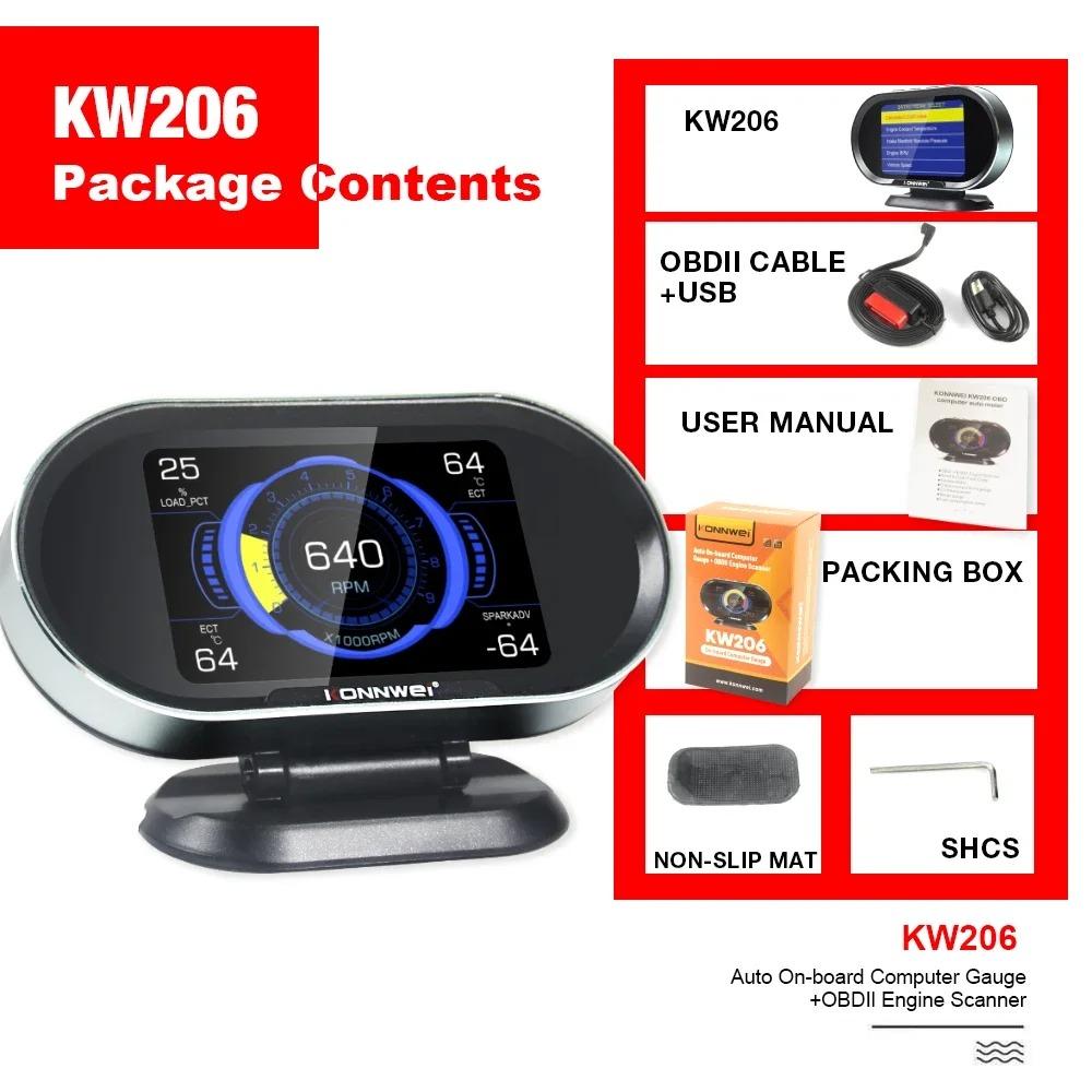 New 2in1 KONNWEI KW206 Car Diagnostic HUD OBD2 Automotive Car Code Reader Adapter Scanner Auto Tools On-Board Computer Display KW206
New 2in1 KONNWEI KW206 Car Diagnostic HUD OBD2 Automotive Car Code Reader Adapter Scanner Auto Tools On-Board Computer Display KW206