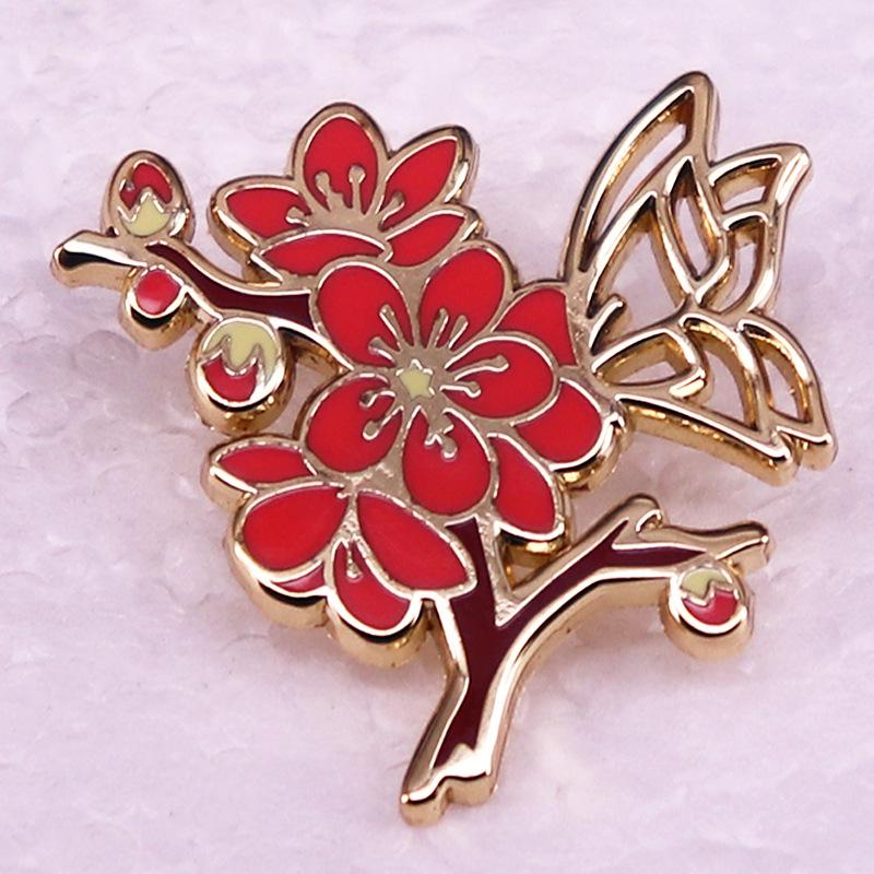 Butterfly Cherry & Peach Blossom Brooch Badge Regular Size
Butterfly Cherry & Peach Blossom Brooch Badge Regular Size