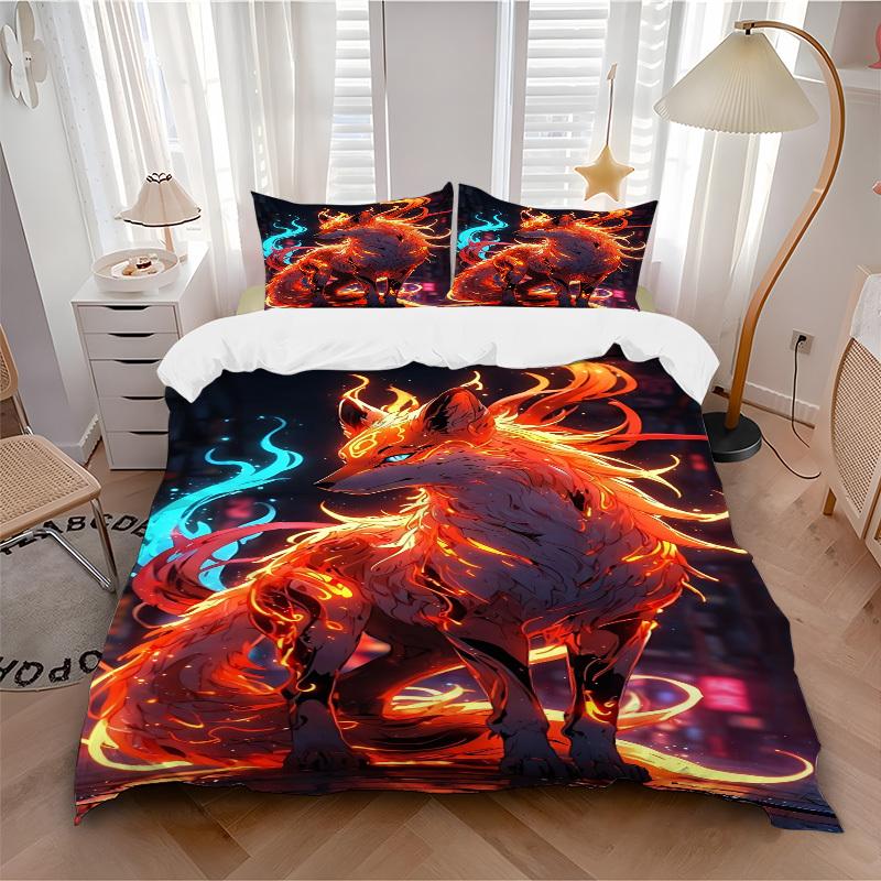3pc Flame Fox Cover Set - 1 Quilt Cover + 2 Pillowcases, All Seasons Bedroom Setting, Perfect for Home090 135x200cm
3pc Flame Fox Cover Set - 1 Quilt Cover + 2 Pillowcases, All Seasons Bedroom Setting, Perfect for Home090 135x200cm