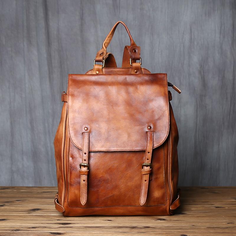 NZPJ Vintage Leather Men s Backpack Natural Cowhide Travel Bag Fashion Trend Schoolbag Casual Computer Bag For 14 Inch Laptop коричневий
NZPJ Vintage Leather Men s Backpack Natural Cowhide Travel Bag Fashion Trend Schoolbag Casual Computer Bag For 14 Inch Laptop коричневий