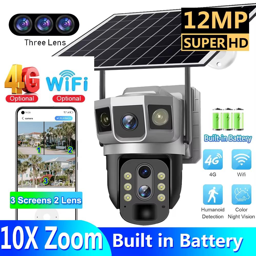 LS VISION 3 Lens Camera 4g Sim Card Surveillance Exterieure Solaire IP Camaras de Seguiridad Wifi Kamera 12MP HD Night Vision V380 Smart Home 4G camera
LS VISION 3 Lens Camera 4g Sim Card Surveillance Exterieure Solaire IP Camaras de Seguiridad Wifi Kamera 12MP HD Night Vision V380 Smart Home 4G camera