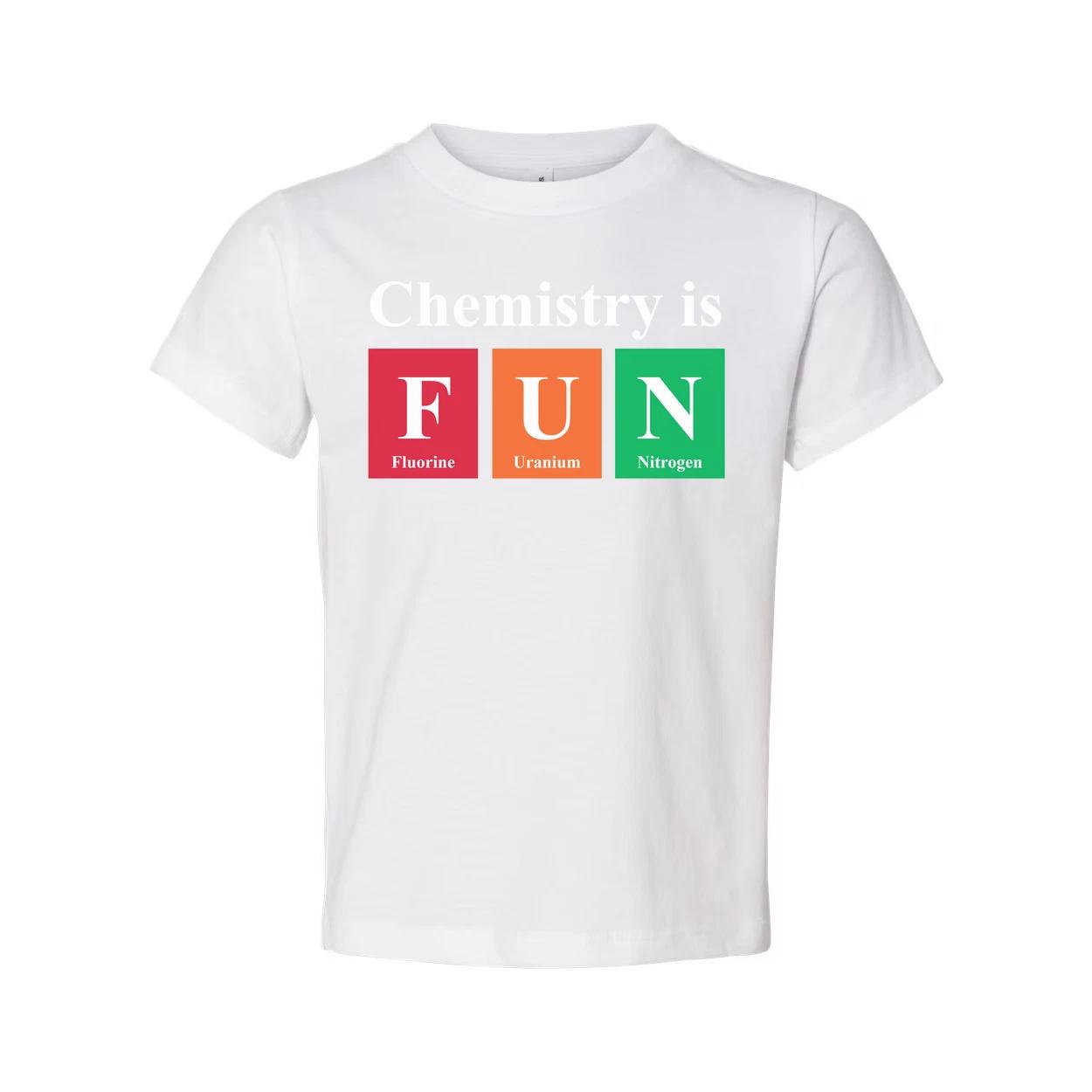 Chemistry Is Fun Unisex T Shirt With Colorful Periodic Table Blocks Representing 3XL
Chemistry Is Fun Unisex T Shirt With Colorful Periodic Table Blocks Representing 3XL