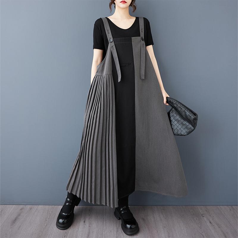 DIMANAF 2026 Women Plus Size Summer Dress Casual Pleated Sleeveless Dress Basic Vintage Loose Long Overall Dress One Size сірий
DIMANAF 2026 Women Plus Size Summer Dress Casual Pleated Sleeveless Dress Basic Vintage Loose Long Overall Dress One Size сірий