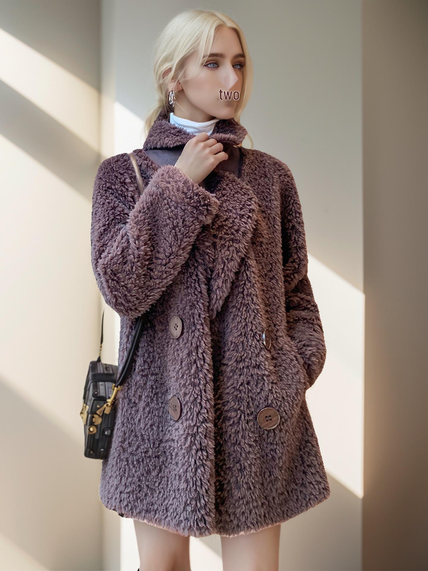 2024 Міжнародне потовщене пальто середньої довжини з овечої вовни: Осінньо-зимовий верхній одяг вільного крою, що омолоджує. XL кавовий
2024 Міжнародне потовщене пальто середньої довжини з овечої вовни: Осінньо-зимовий верхній одяг вільного крою, що омолоджує. XL кавовий