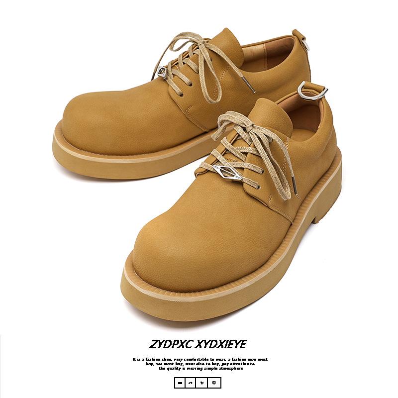 Derby shoes 2025 new British style lace-up yellow small leather shoes men s round head thick heel single shoes platform 177177-E 44 жовтий
Derby shoes 2025 new British style lace-up yellow small leather shoes men s round head thick heel single shoes platform 177177-E 44 жовтий