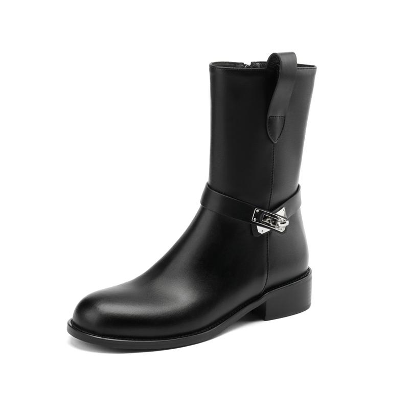 Fashion Women s New Autumn/Winter Round Head Metal Belt Buckle Leather Cowhide Retro Mid Heel Extra Large Leg Motorcycle Short Boots 220 чёрный
Fashion Women s New Autumn/Winter Round Head Metal Belt Buckle Leather Cowhide Retro Mid Heel Extra Large Leg Motorcycle Short Boots 220 чёрный