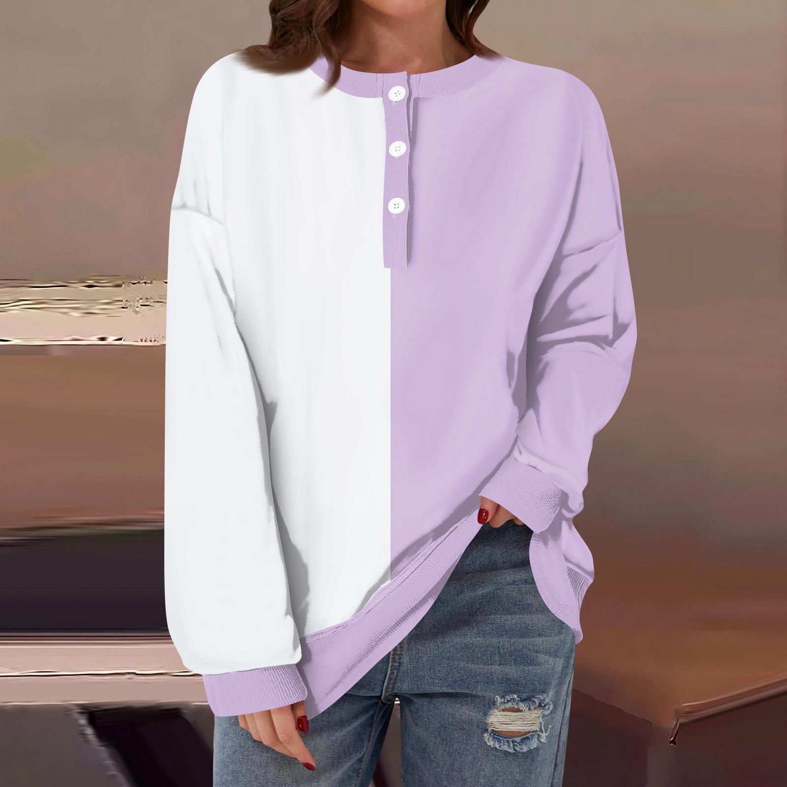 Женская повседневная модная удобная футболка с длинным рукавом и круглым вырезом на пуговицах, свободный подол с боковыми разрезами M
Женская повседневная модная удобная футболка с длинным рукавом и круглым вырезом на пуговицах, свободный подол с боковыми разрезами M