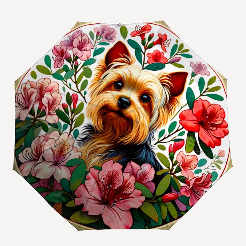 1pc Floral Yorkshire Terrier Automatic Folding Umbrella - Portable Collapsible 8-Rib Umbrella for All Seasons yy251119166
1pc Floral Yorkshire Terrier Automatic Folding Umbrella - Portable Collapsible 8-Rib Umbrella for All Seasons yy251119166