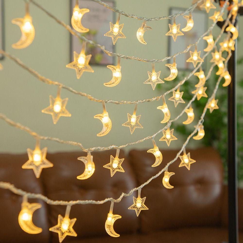 5M Star Moon Light String Colorful Atmosphere Lamp Festive Atmosphere Decorative Lights Party Style 3
5M Star Moon Light String Colorful Atmosphere Lamp Festive Atmosphere Decorative Lights Party Style 3