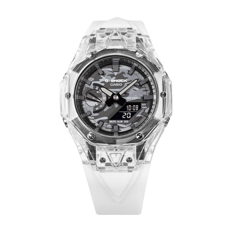 CASIO Men Liquid Crystal/Analog Dual Display Series Gray Watch GA-2100CA-8A-P03 White Regular Watch Box
CASIO Men Liquid Crystal/Analog Dual Display Series Gray Watch GA-2100CA-8A-P03 White Regular Watch Box