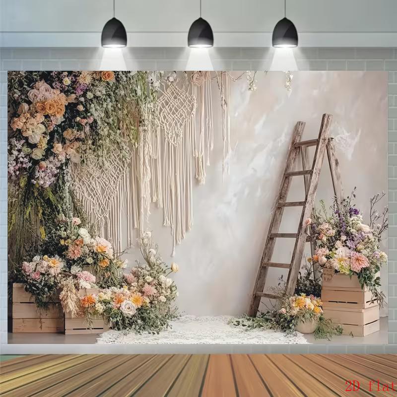 2D Boho Ladder Floral Backdrop Wedding Ceremony Photography Background 47.2x31.5inch/120*80cm
2D Boho Ladder Floral Backdrop Wedding Ceremony Photography Background 47.2x31.5inch/120*80cm